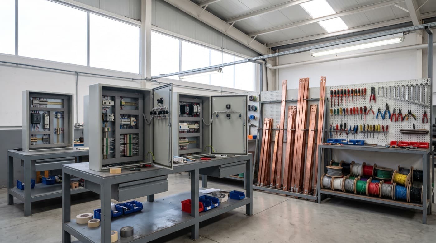 Taller de fabricación de tableros eléctricos de INGERMEX